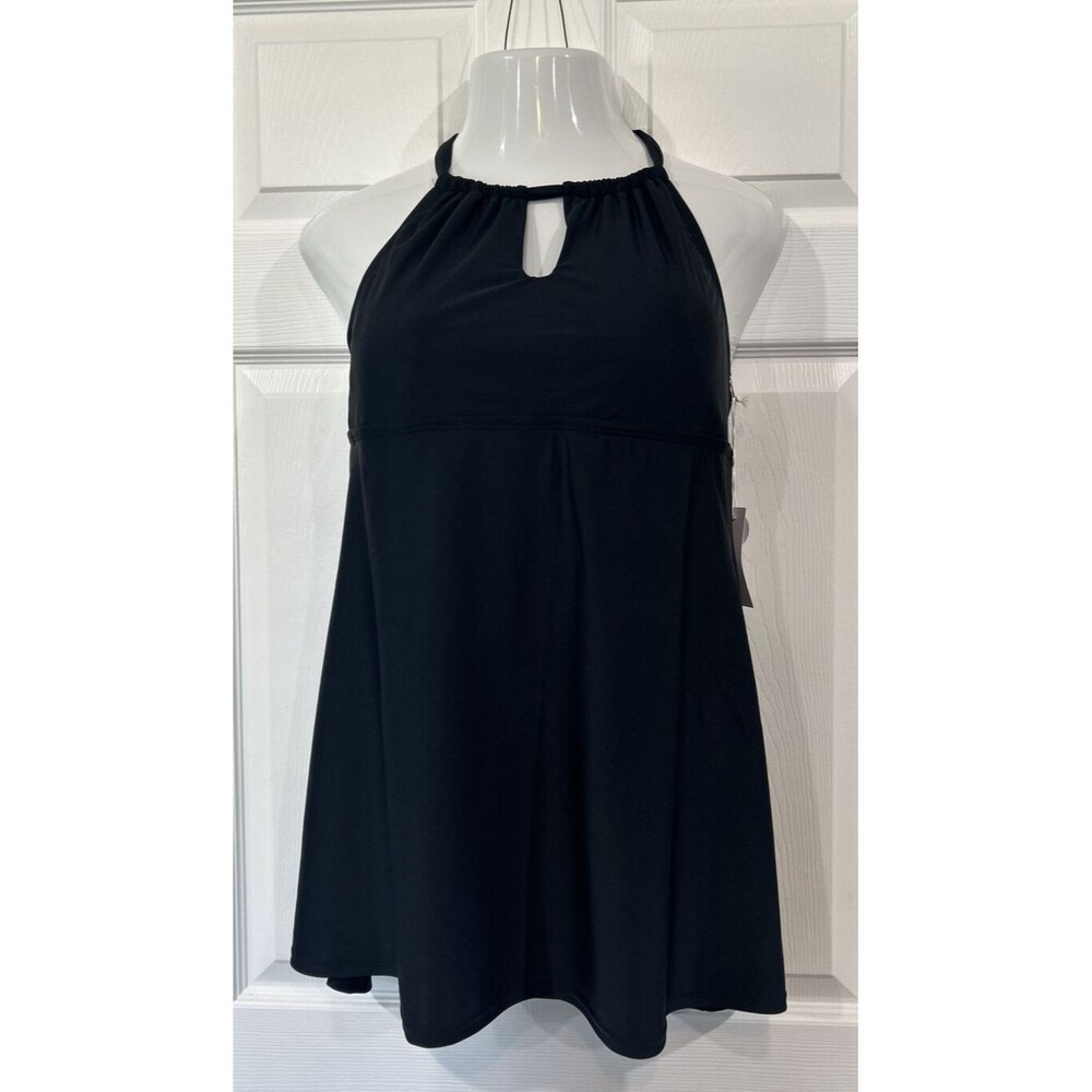 Carole Hochman Keyhole Swimdress UPF 50  Swimsuit Black Women's 12